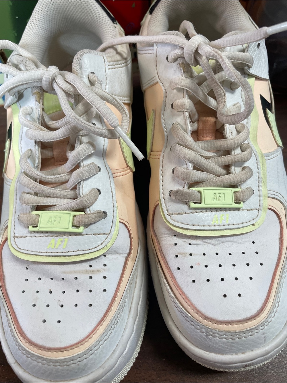 Nike Air Force 1 Low Shadow Summit White Barely Volt Crimson Tint Women - Picture 3 of 9